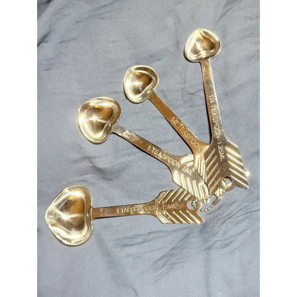 ENDURANCE Heart Arrow Measuring Spoons 18/10 Stainless Steel Tablespoon Teaspoon